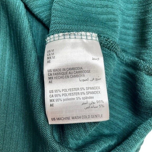 Jenni Split Neck Ribbed Pajama Top Bundle Navy Sail Blue June Bug Green Medium - Picture 5 of 12